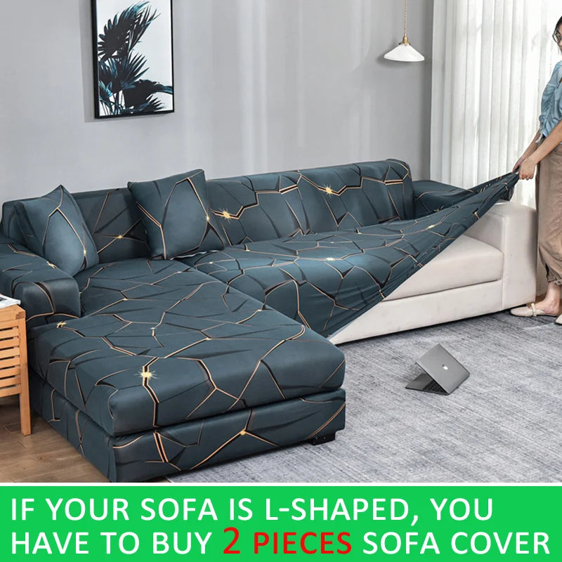 Elastic Sofa Cover 1/2/3/4 Seater L Shaped Corner Sofa Cover Protector for Living Room