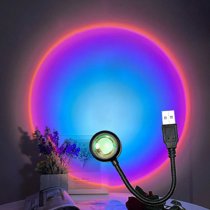 Atmosphere Night Light USB Mini Sunset Projection Lamp Live Beauty