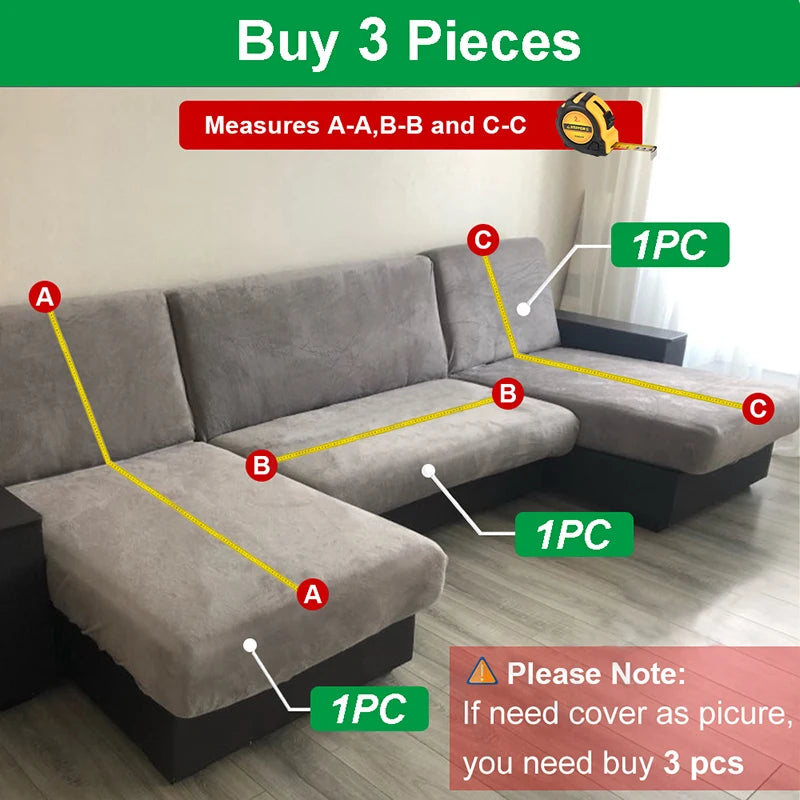 Elastic Sofa Cover 1/2/3/4 Seater L Shaped Corner Sofa Cover Protector for Living Room